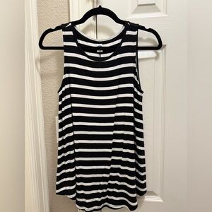 Old Navy Black and White Striped Tank Top